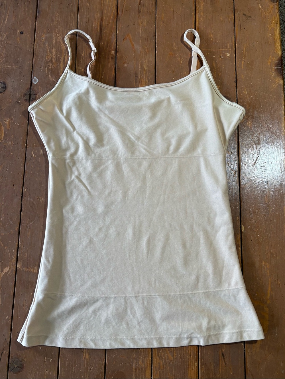 Jockey Classic Cream Spaghetti Strap Tank Shapewear Top